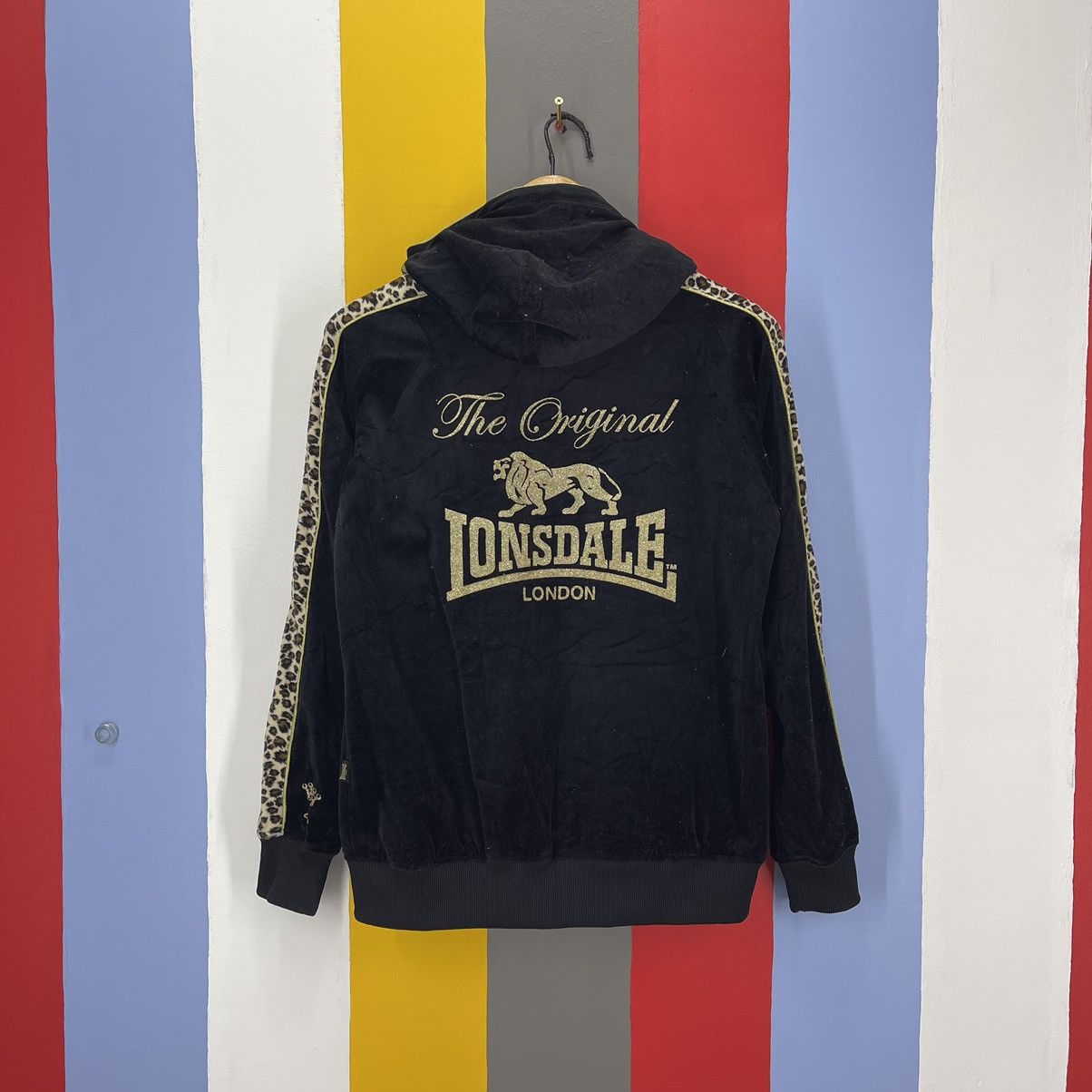 Lonsdale LONSDALE LONDON Black Velvet Zipper Hoodie #1083/AL Size S / US 4 / IT 40 - 1 Thumbnail