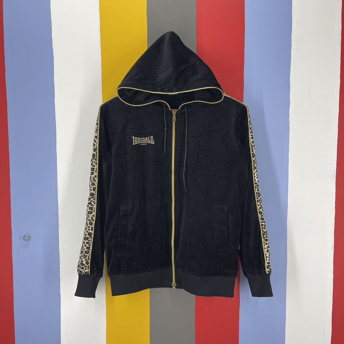 Lonsdale LONSDALE LONDON Black Velvet Zipper Hoodie #1083/AL Size S / US 4 / IT 40 - 5 Thumbnail