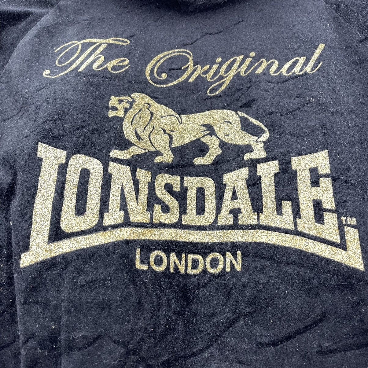 Lonsdale LONSDALE LONDON Black Velvet Zipper Hoodie #1083/AL Size S / US 4 / IT 40 - 3 Thumbnail