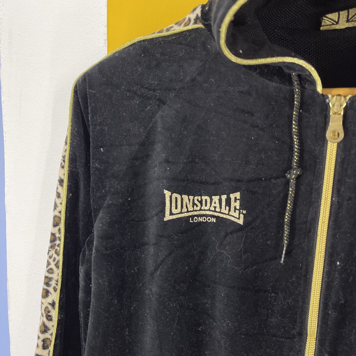 Lonsdale LONSDALE LONDON Black Velvet Zipper Hoodie #1083/AL Size S / US 4 / IT 40 - 7 Thumbnail