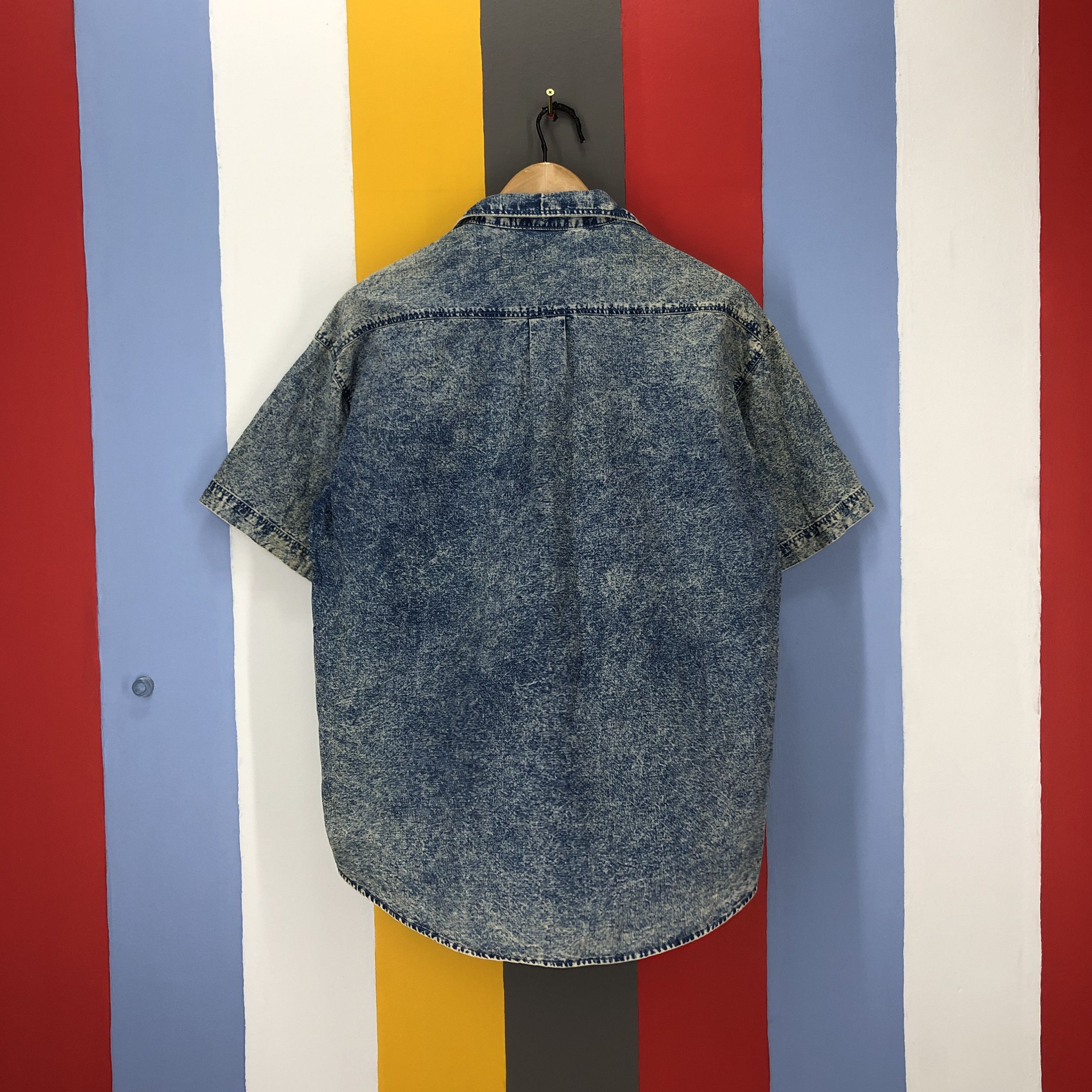 Benetton Vintage BENETTON Washed Shirt Embroidery Logo #0921/AH Size US L / EU 52-54 / 3 - 8 Thumbnail