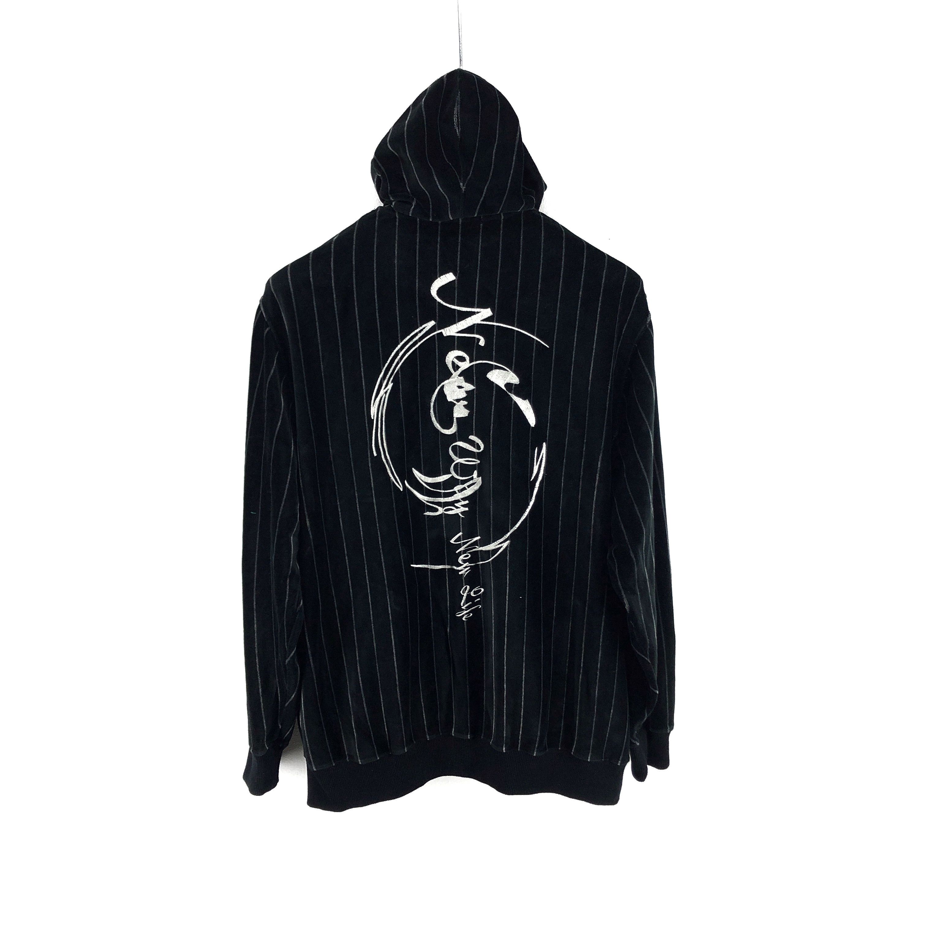 Japanese Brand New Way New Life BRAIN TRUST Black Velvet Hoodie #2659-95 Size US M / EU 48-50 / 2 - 1 Thumbnail