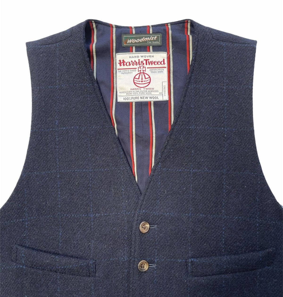 Harris Tweed HARRIS TWEED HAND WOVEN WOOL VEST JACKET Size US L / EU 52-54 / 3 - 4 Thumbnail