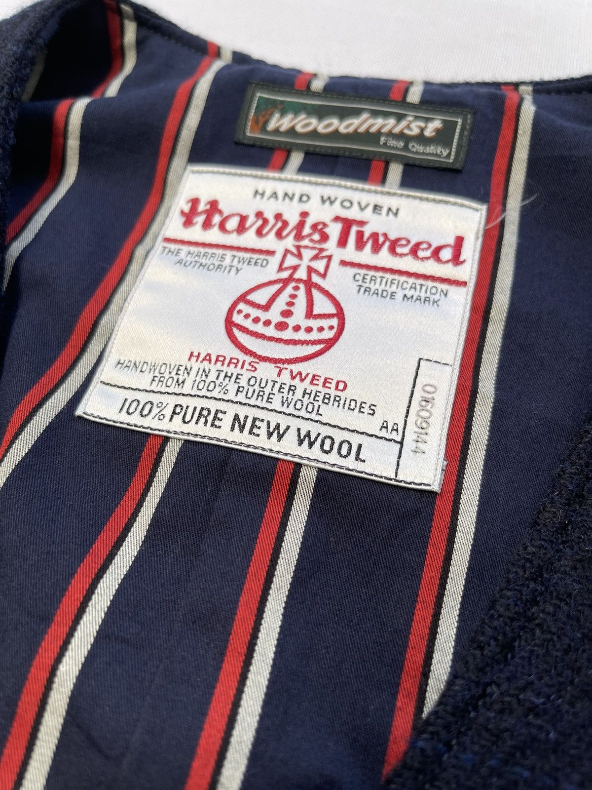 Harris Tweed HARRIS TWEED HAND WOVEN WOOL VEST JACKET Size US L / EU 52-54 / 3 - 7 Thumbnail