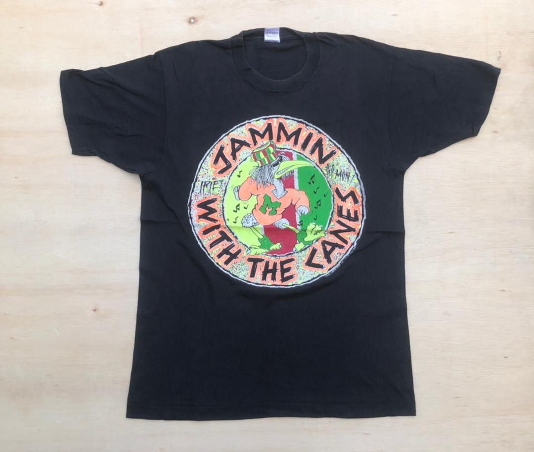 image of Fruit Of The Loom x Made In USA Vintage Tee C5 Jamming With Canes in Black, Men's (Size Large)