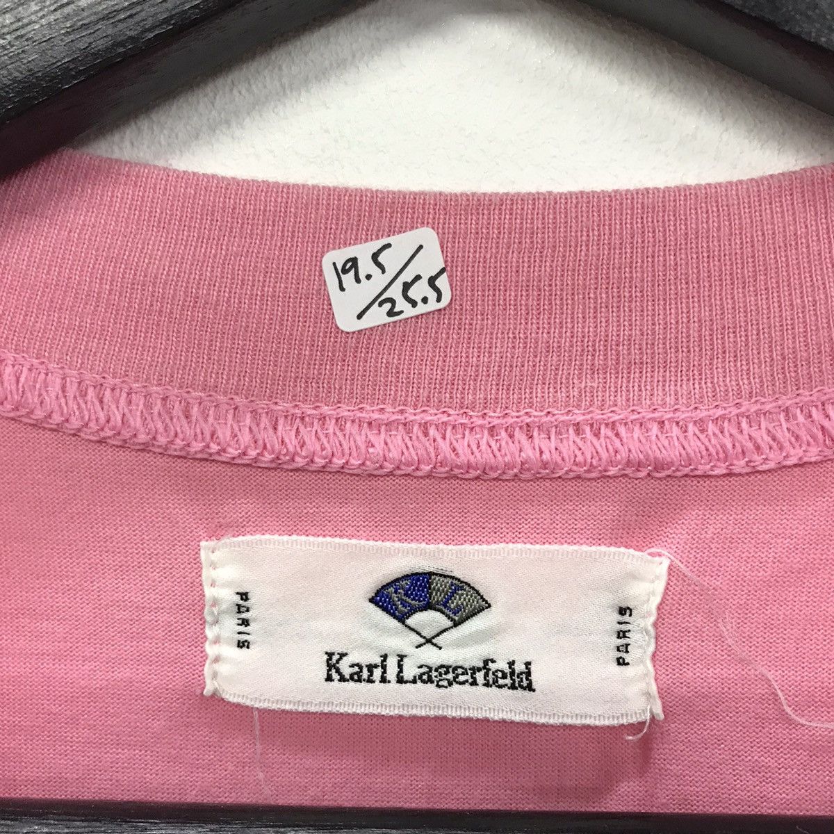 Designer × Karl Lagerfeld *Rare!! Karl Langerfeld Spellout Embroidery Tee Size US M / EU 48-50 / 2 - 11 Thumbnail