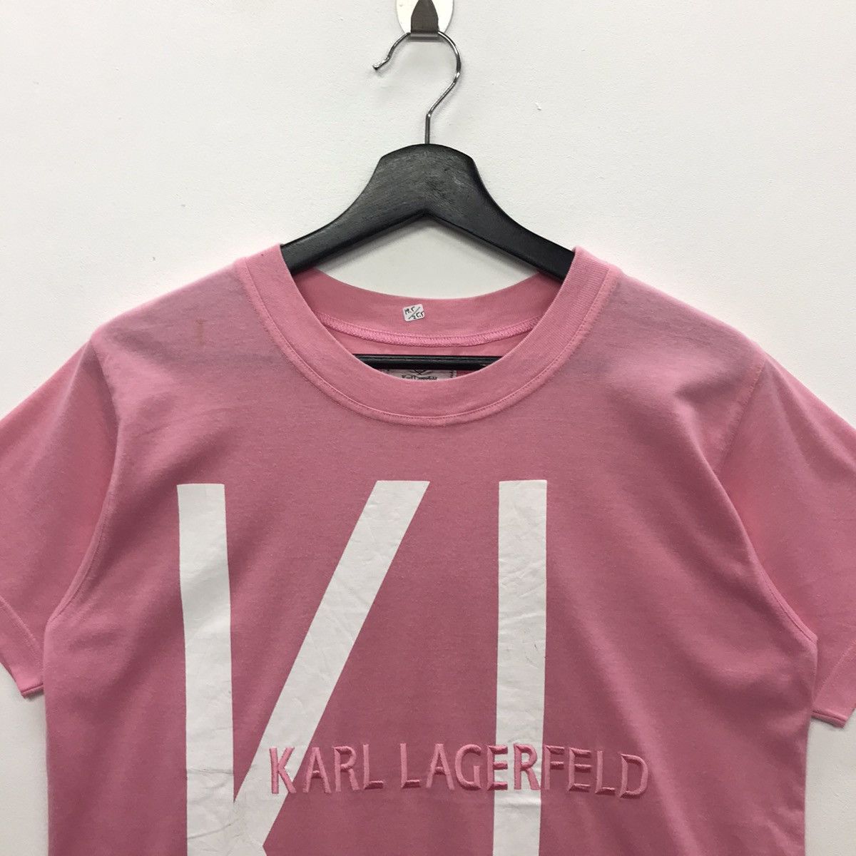 Designer × Karl Lagerfeld *Rare!! Karl Langerfeld Spellout Embroidery Tee Size US M / EU 48-50 / 2 - 2 Thumbnail