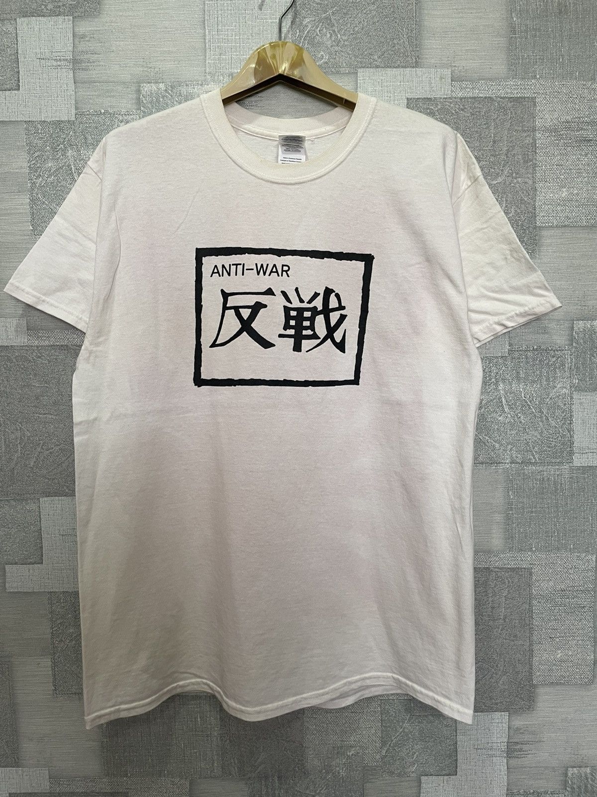 Vintage ANTI WAR Size US L / EU 52-54 / 3 - 2 Thumbnail
