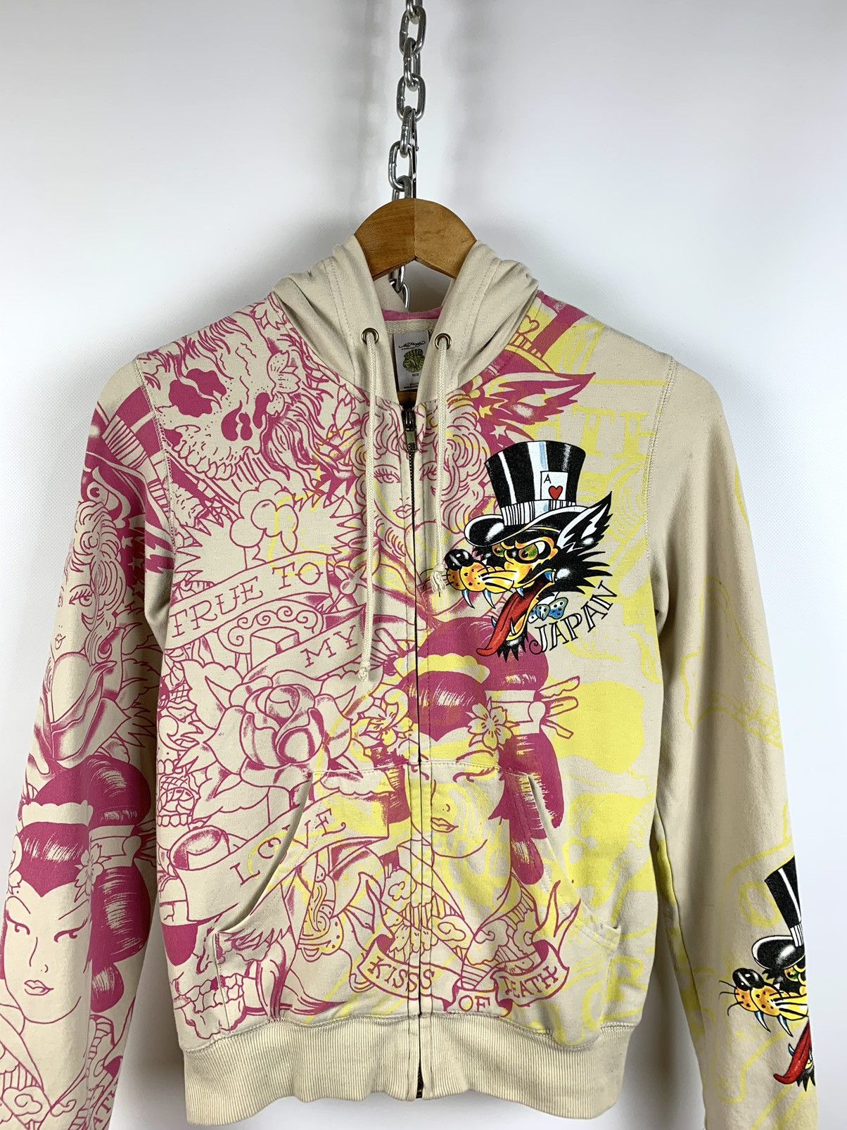 Christian Audigier WMNS Vintage Ed Hardy By Christian Audigier Japan Hoodie Size ONE SIZE - 4 Thumbnail