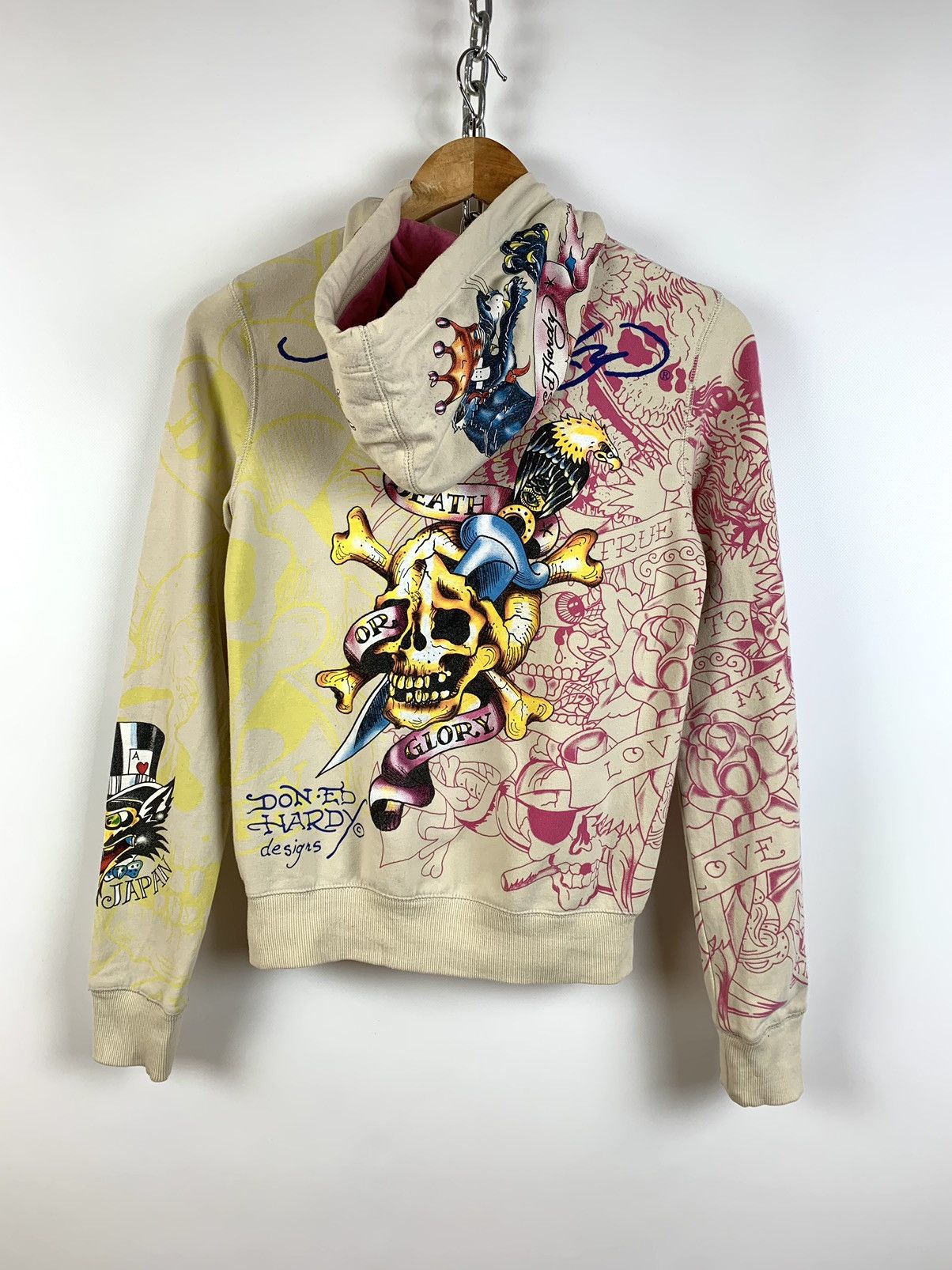 Christian Audigier WMNS Vintage Ed Hardy By Christian Audigier Japan Hoodie Size ONE SIZE - 2 Thumbnail