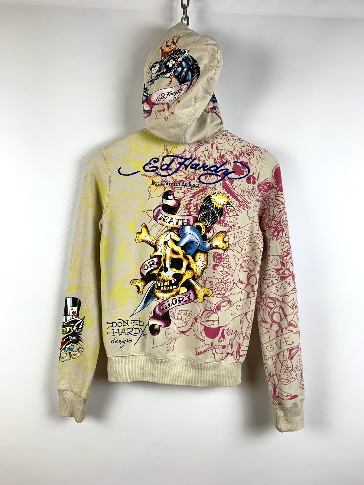 Christian Audigier WMNS Vintage Ed Hardy By Christian Audigier Japan Hoodie Size ONE SIZE - 3 Thumbnail