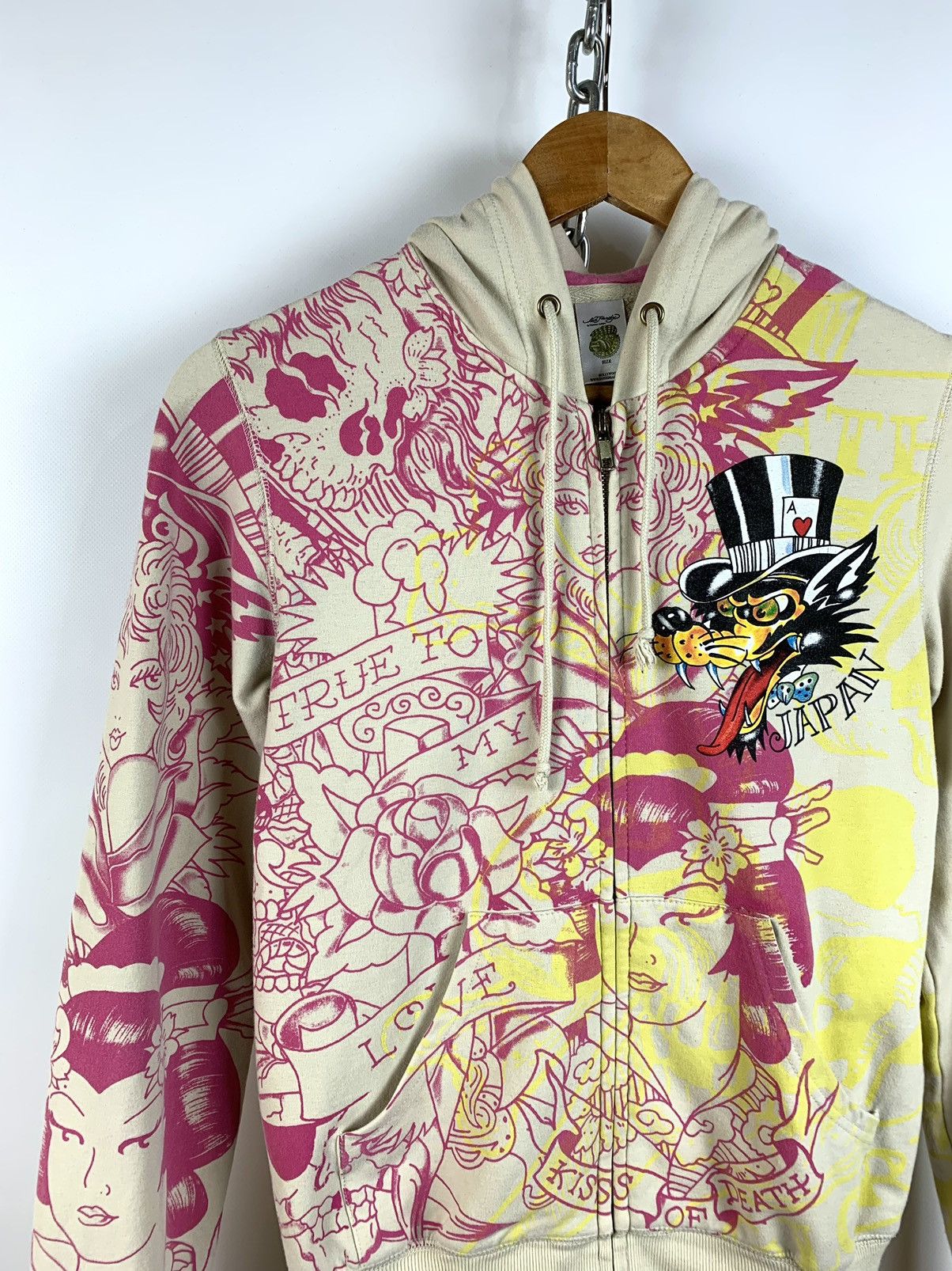 Christian Audigier WMNS Vintage Ed Hardy By Christian Audigier Japan Hoodie Size ONE SIZE - 6 Thumbnail