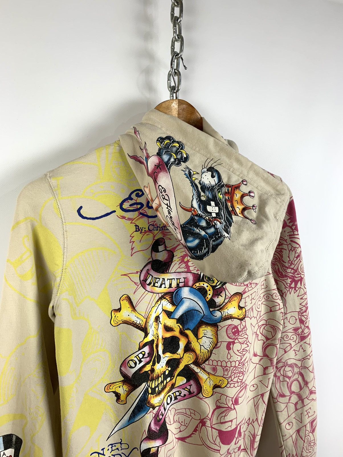 Christian Audigier WMNS Vintage Ed Hardy By Christian Audigier Japan Hoodie Size ONE SIZE - 8 Thumbnail