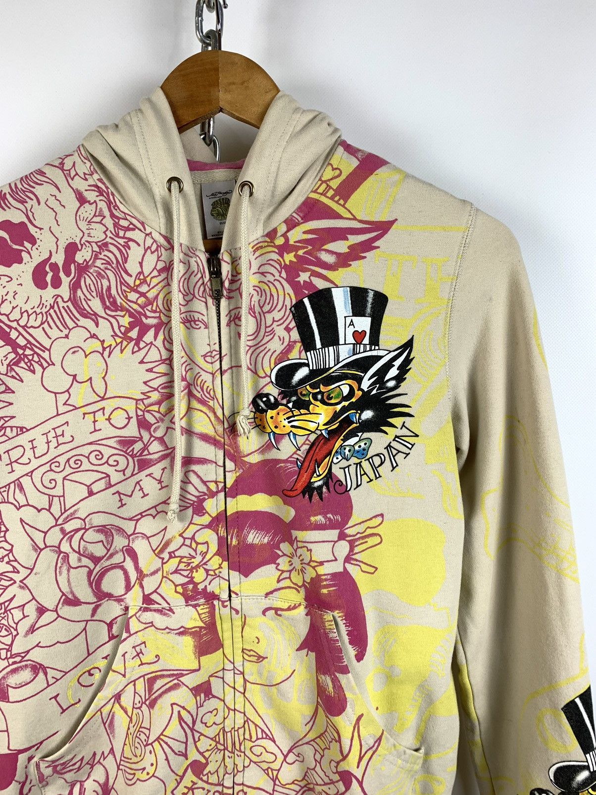Christian Audigier WMNS Vintage Ed Hardy By Christian Audigier Japan Hoodie Size ONE SIZE - 5 Thumbnail