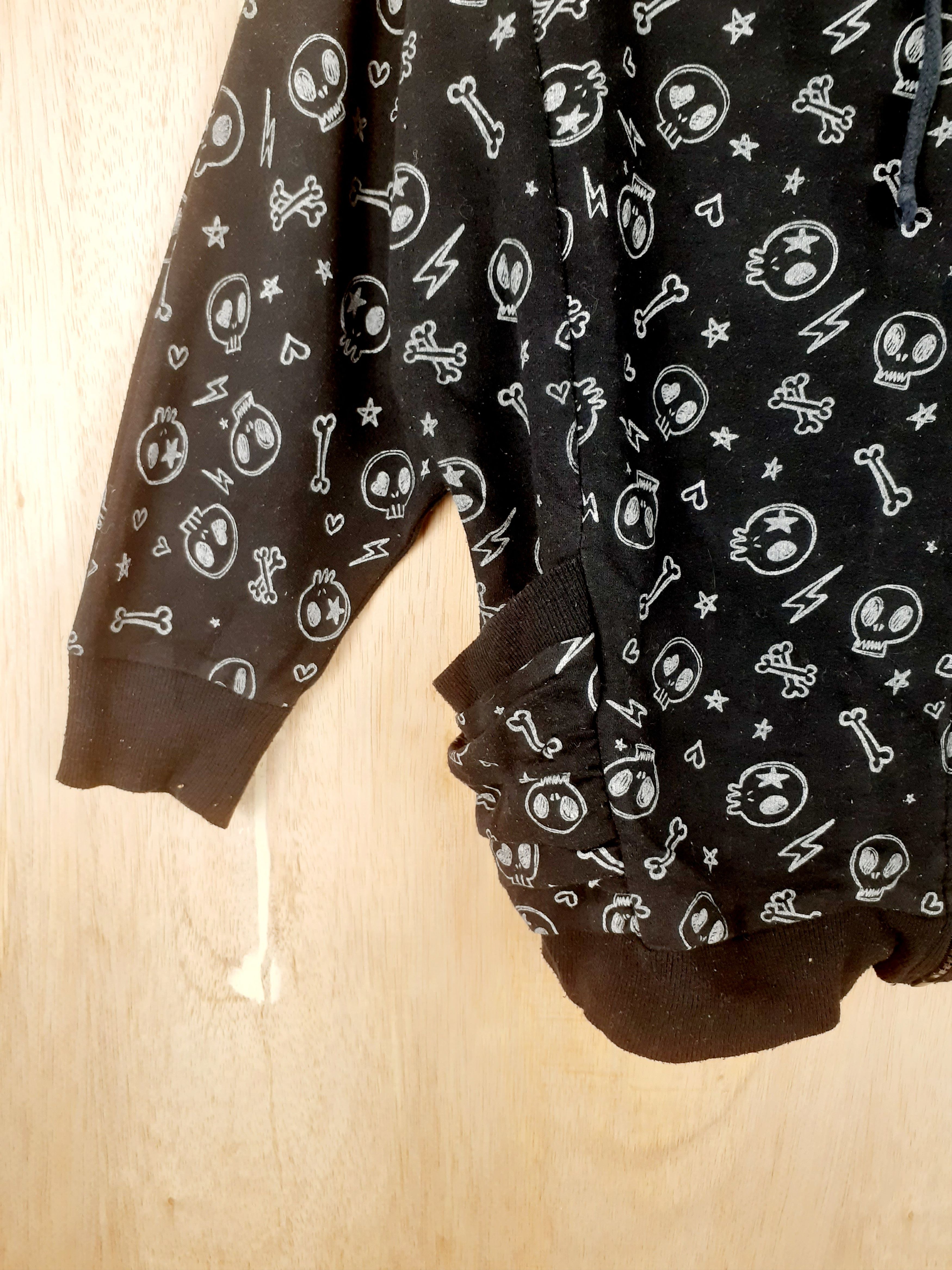 Japanese Brand Banana Thif skull black hoodies japan fullprint #3065 Size M / US 6-8 / IT 42-44 - 4 Thumbnail