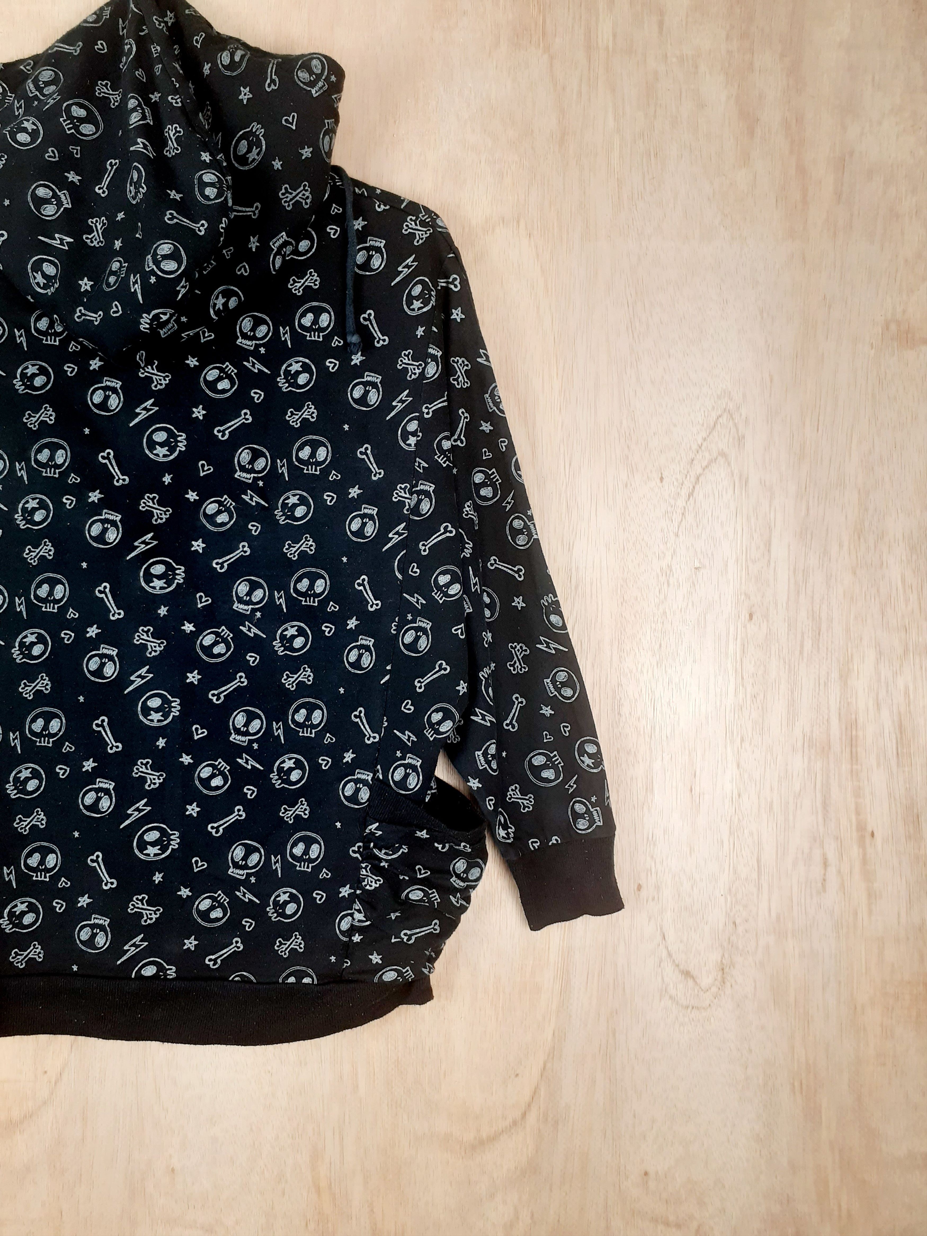 Japanese Brand Banana Thif skull black hoodies japan fullprint #3065 Size M / US 6-8 / IT 42-44 - 9 Thumbnail