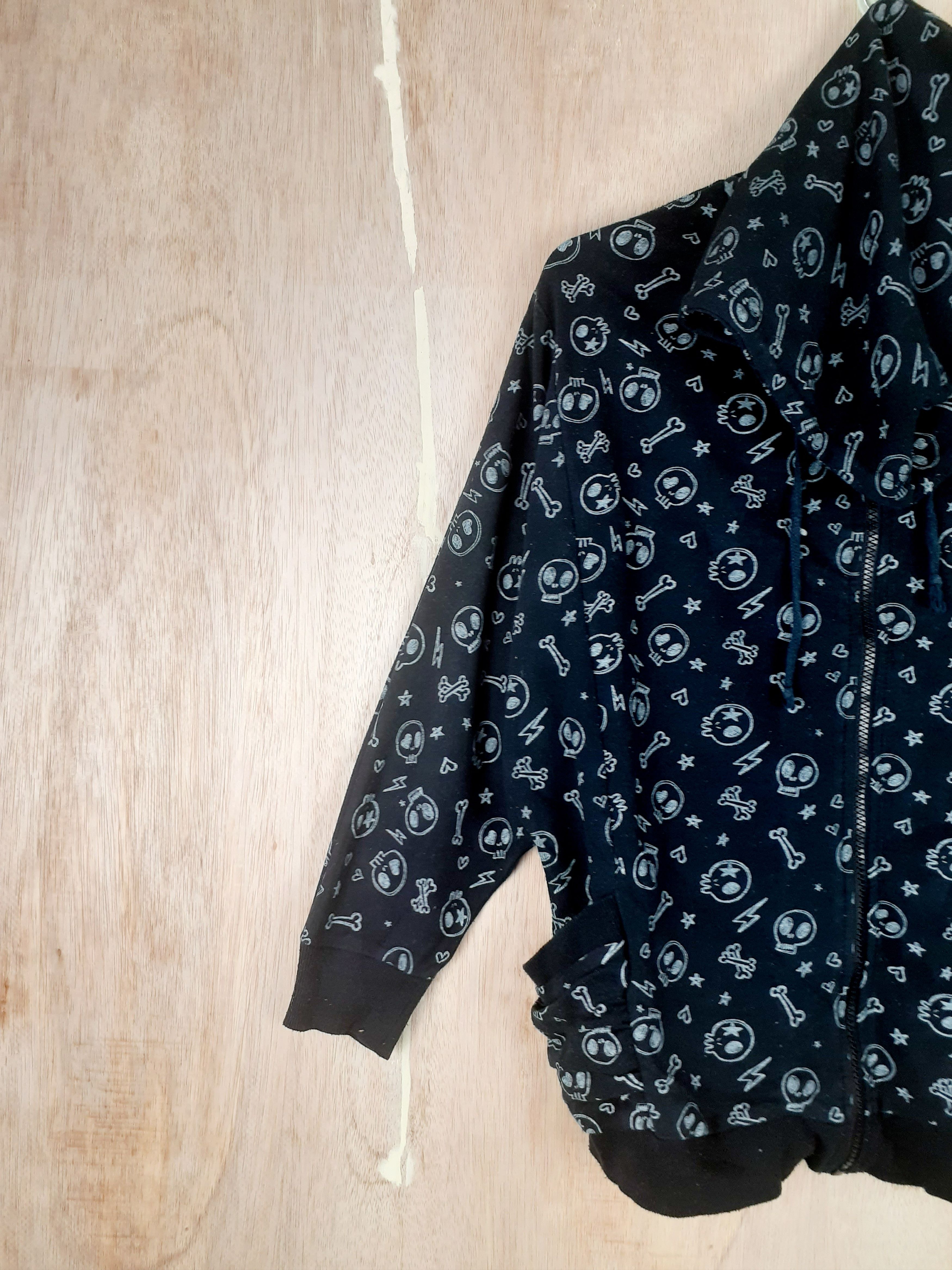 Japanese Brand Banana Thif skull black hoodies japan fullprint #3065 Size M / US 6-8 / IT 42-44 - 5 Thumbnail