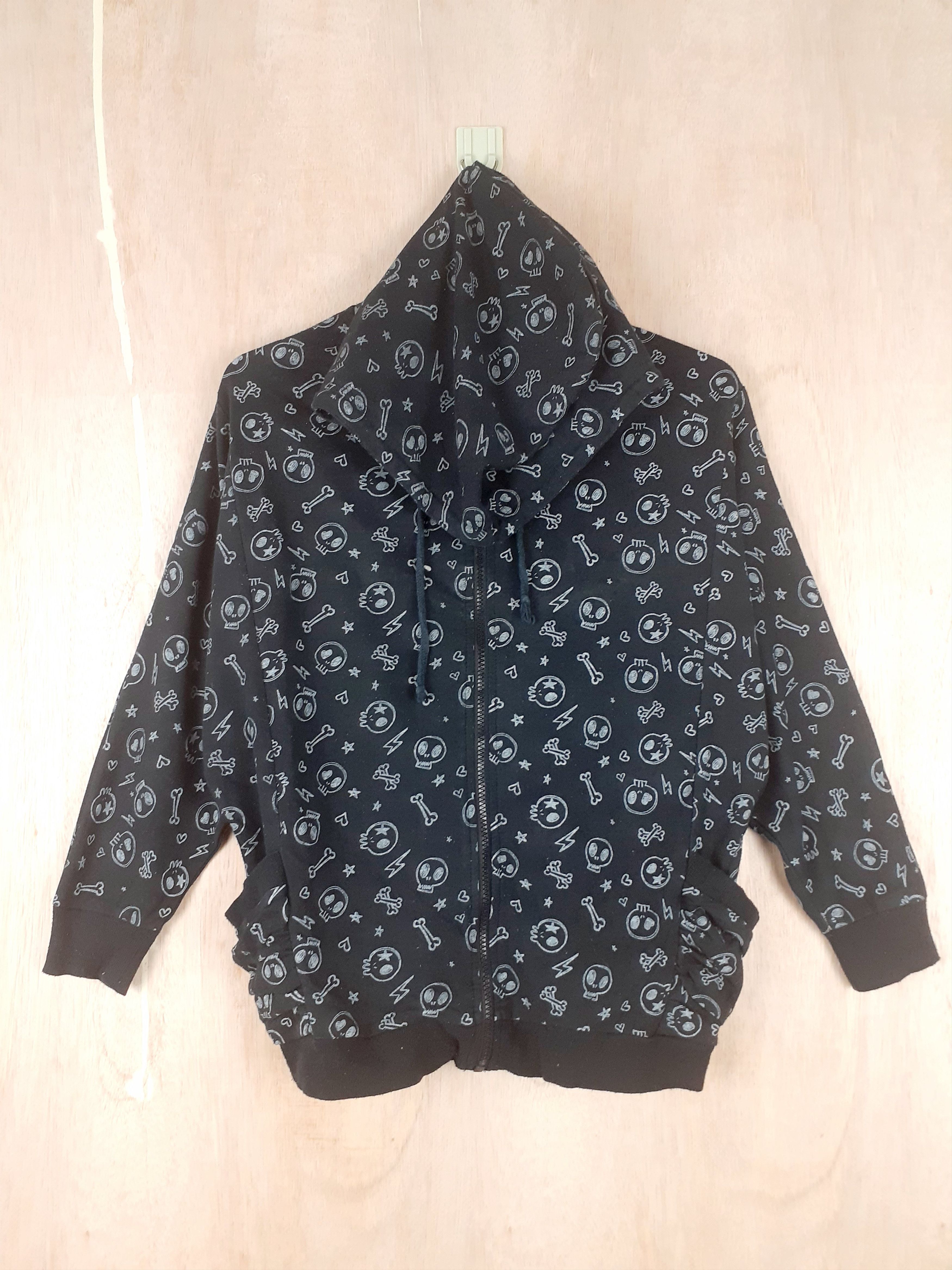 Japanese Brand Banana Thif skull black hoodies japan fullprint #3065 Size M / US 6-8 / IT 42-44 - 1 Thumbnail