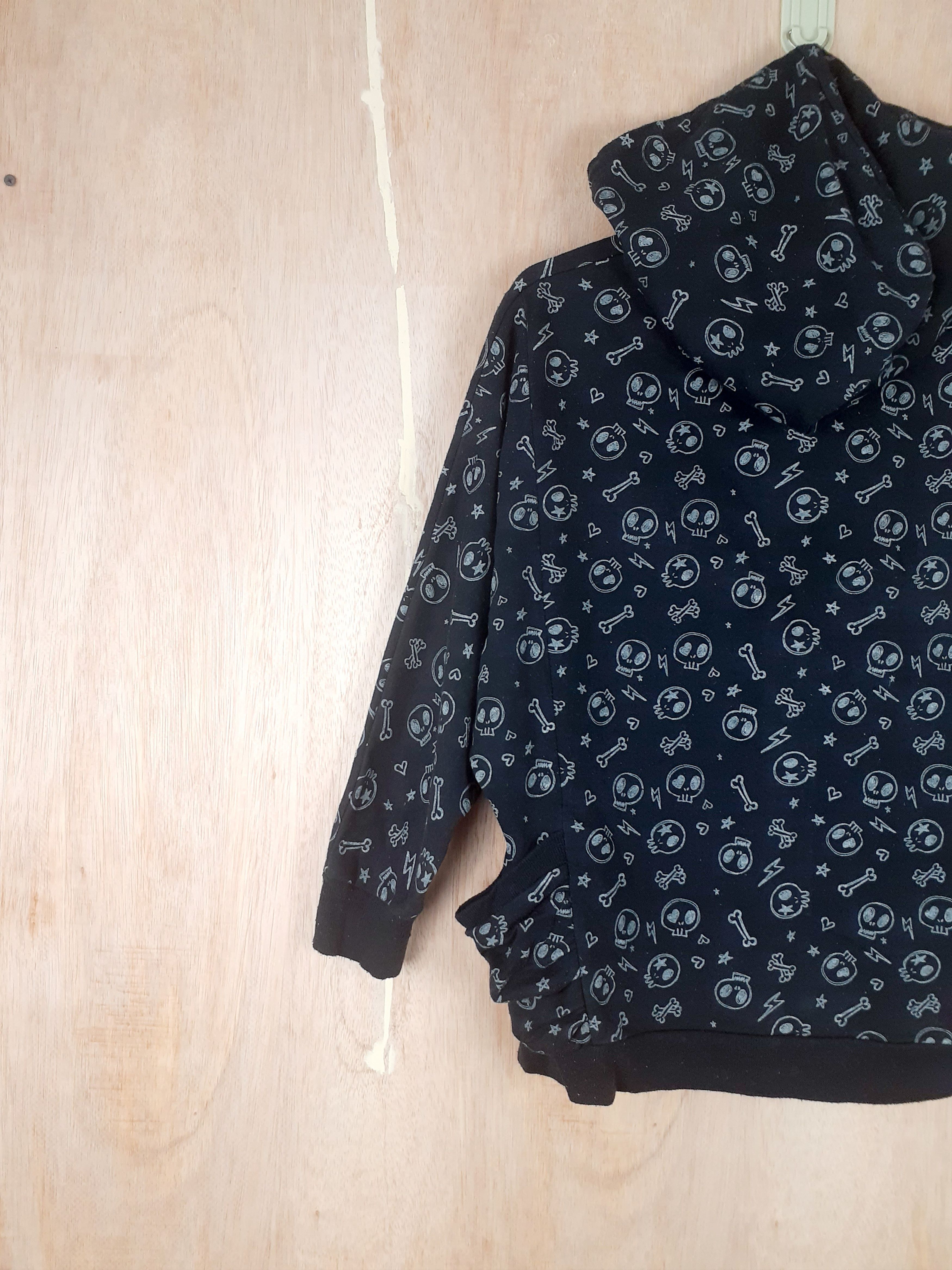 Japanese Brand Banana Thif skull black hoodies japan fullprint #3065 Size M / US 6-8 / IT 42-44 - 8 Thumbnail