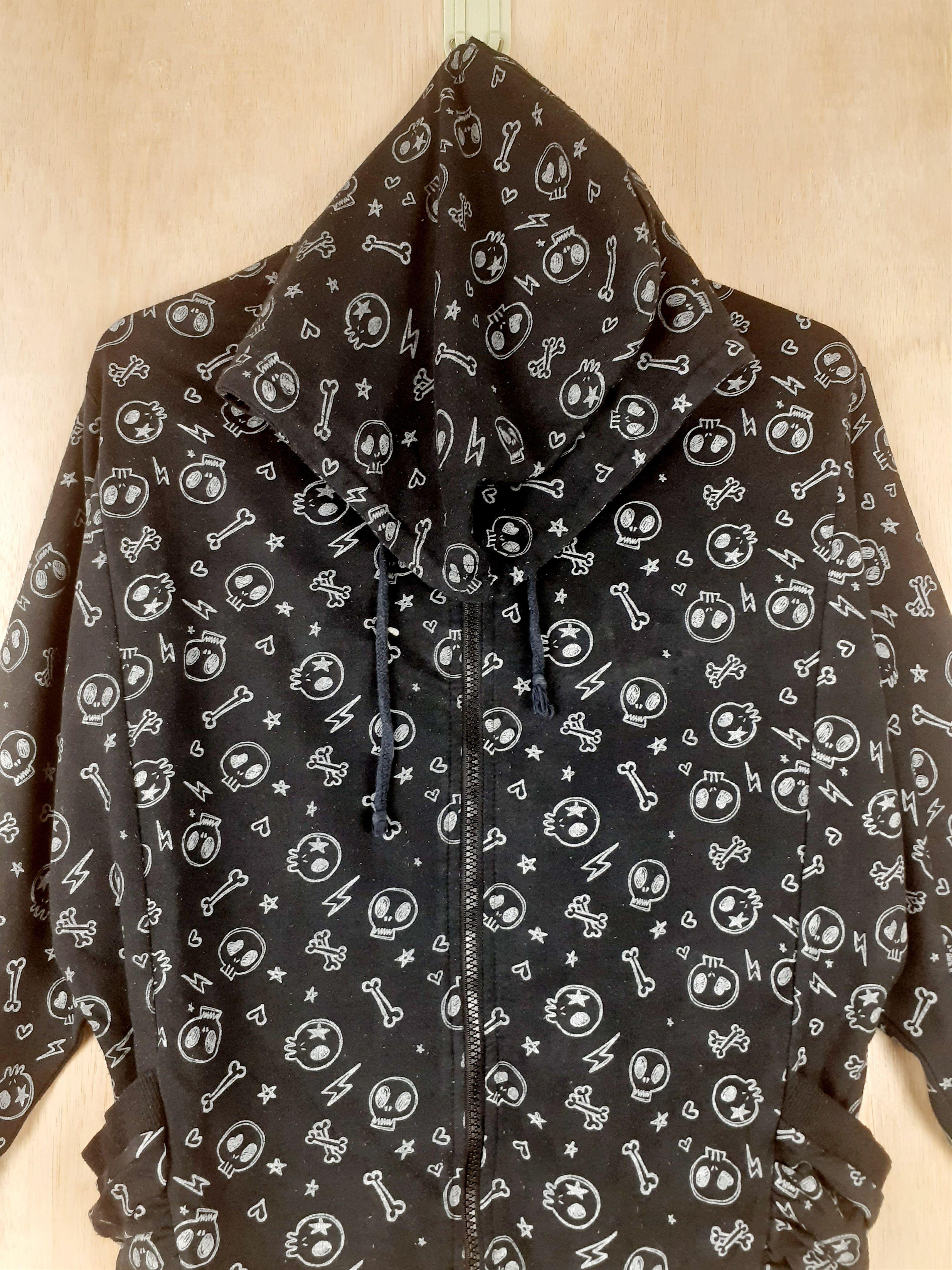 Japanese Brand Banana Thif skull black hoodies japan fullprint #3065 Size M / US 6-8 / IT 42-44 - 2 Thumbnail