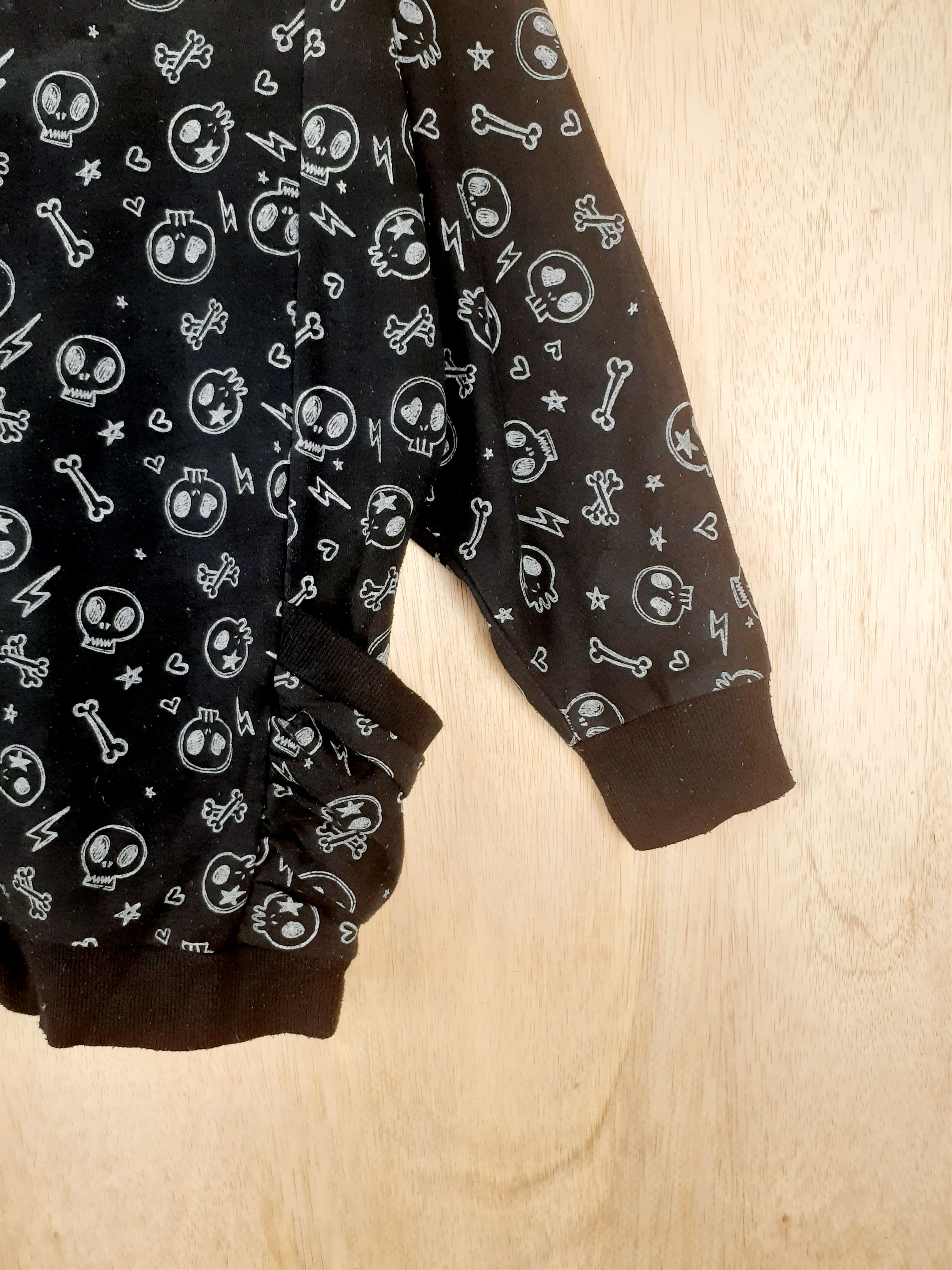 Japanese Brand Banana Thif skull black hoodies japan fullprint #3065 Size M / US 6-8 / IT 42-44 - 3 Thumbnail