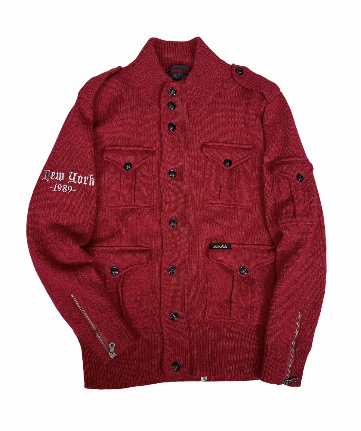 Karl Kani KARL KANI NEW YORK 1989 MULTIPOCKET KNIT JACKET Size US L / EU 52-54 / 3 - 2 Thumbnail