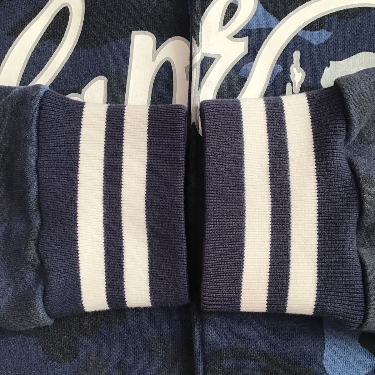 Bape BAPE Blue camo sweat varsity jacket a bathing ape bomber Size US L / EU 52-54 / 3 - 6 Thumbnail
