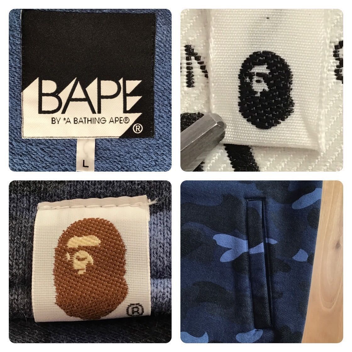 Bape BAPE Blue camo sweat varsity jacket a bathing ape bomber Size US L / EU 52-54 / 3 - 7 Thumbnail