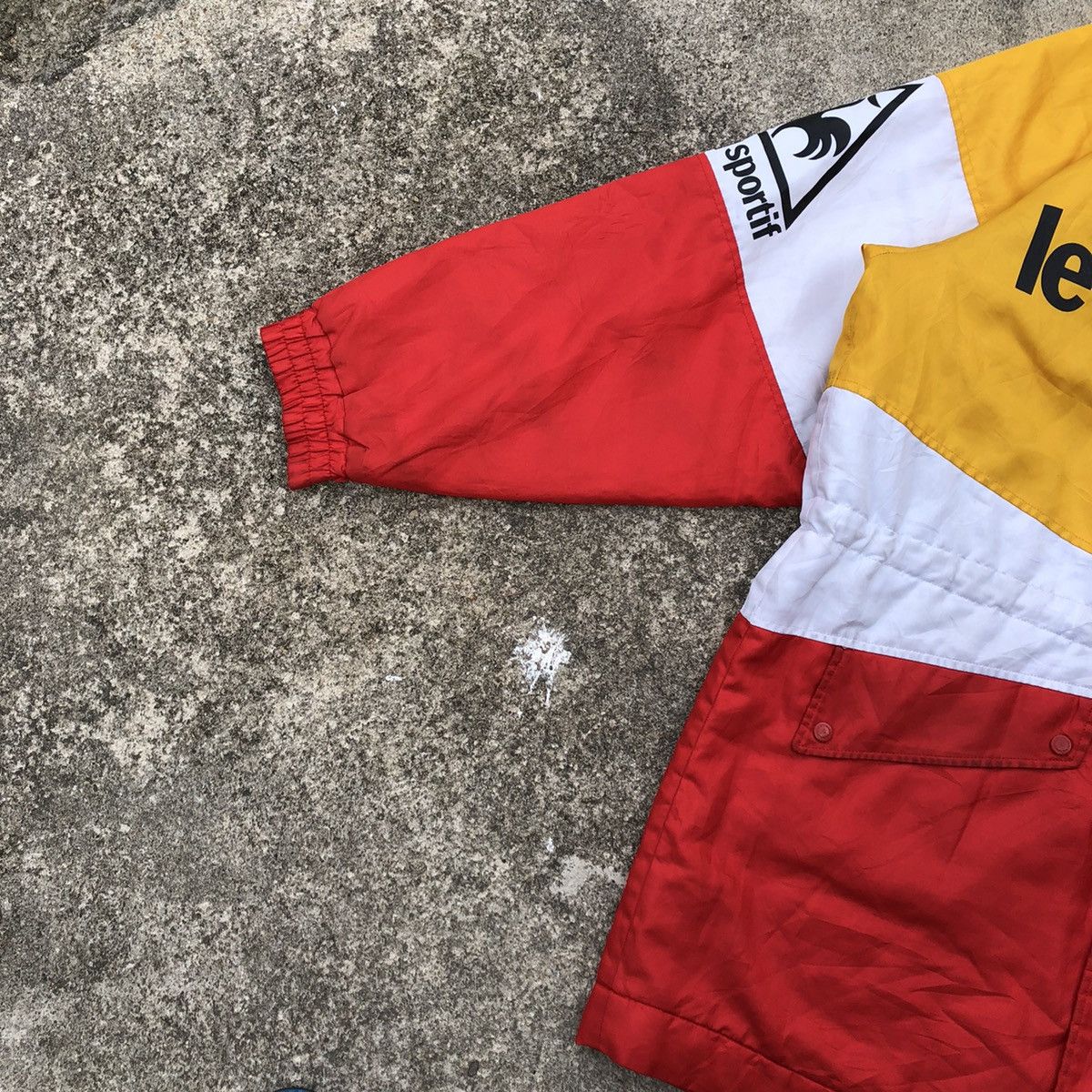 Le Coq Sportif × Vintage Le Coq Sportif Tricolour Big Logo France Long Light Jacket Size US XL / EU 56 / 4 - 10 Thumbnail