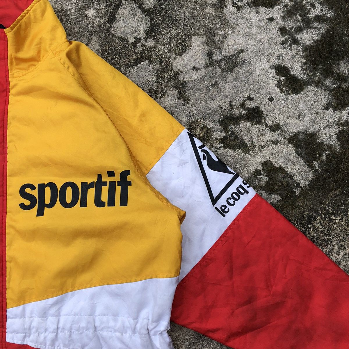 Le Coq Sportif × Vintage Le Coq Sportif Tricolour Big Logo France Long Light Jacket Size US XL / EU 56 / 4 - 7 Thumbnail