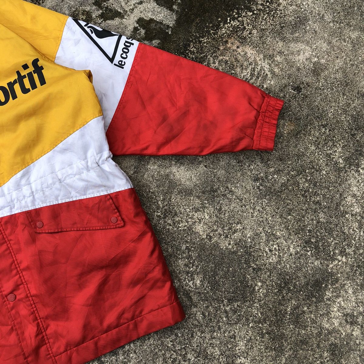 Le Coq Sportif × Vintage Le Coq Sportif Tricolour Big Logo France Long Light Jacket Size US XL / EU 56 / 4 - 8 Thumbnail