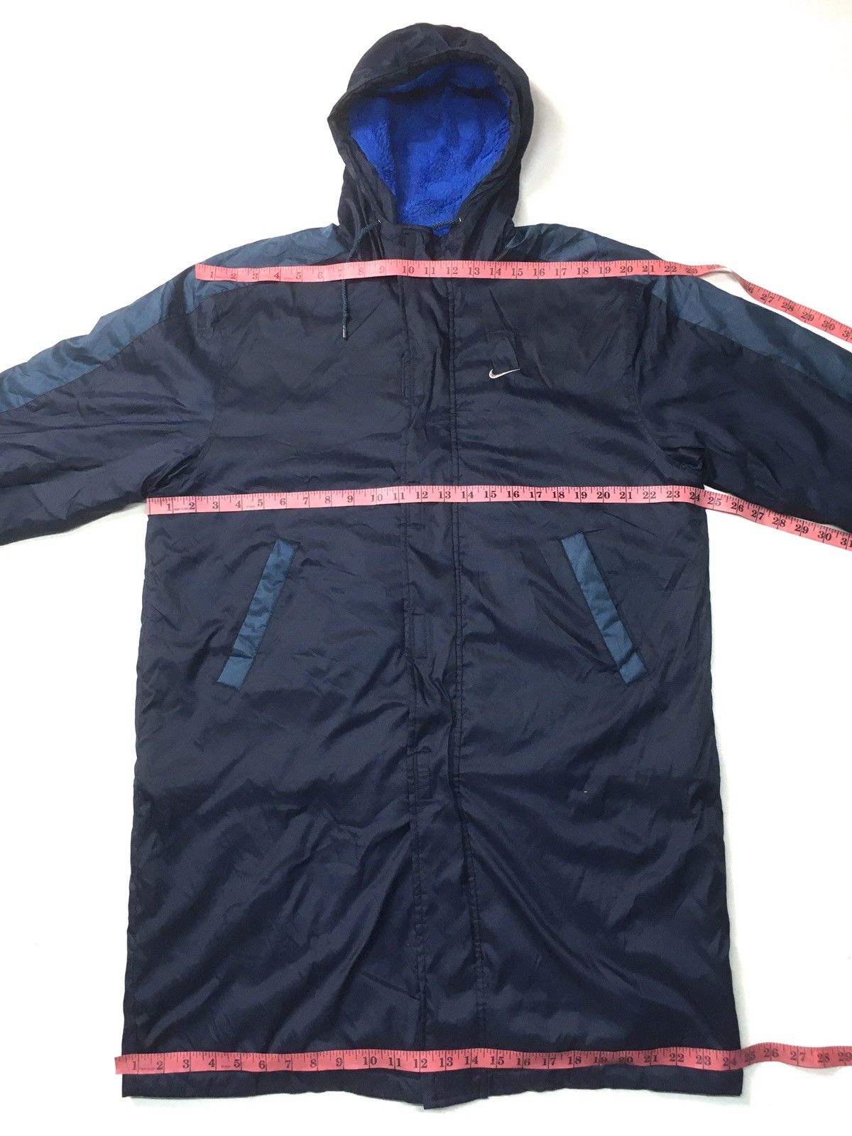 Nike × Vintage Vintage Nike big logo embroidery long jacket Size US XL / EU 56 / 4 - 3 Thumbnail