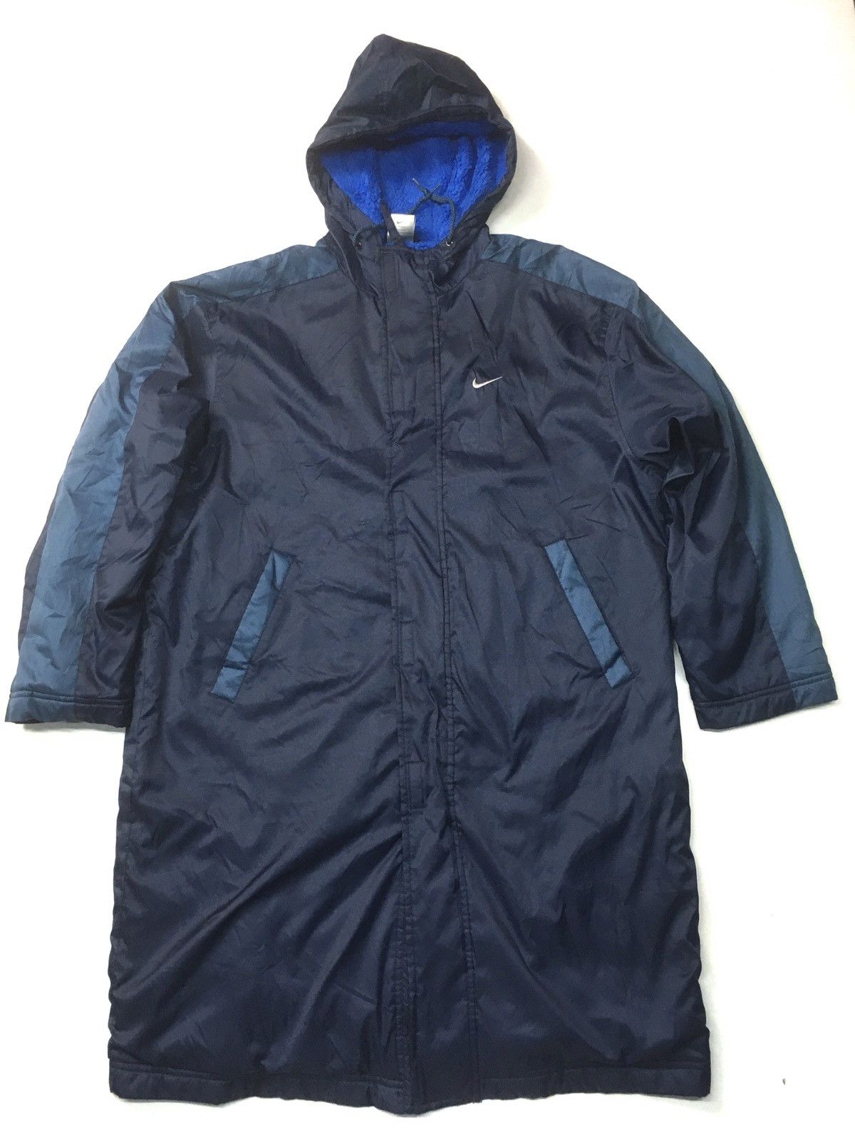 Nike × Vintage Vintage Nike big logo embroidery long jacket Size US XL / EU 56 / 4 - 1 Thumbnail