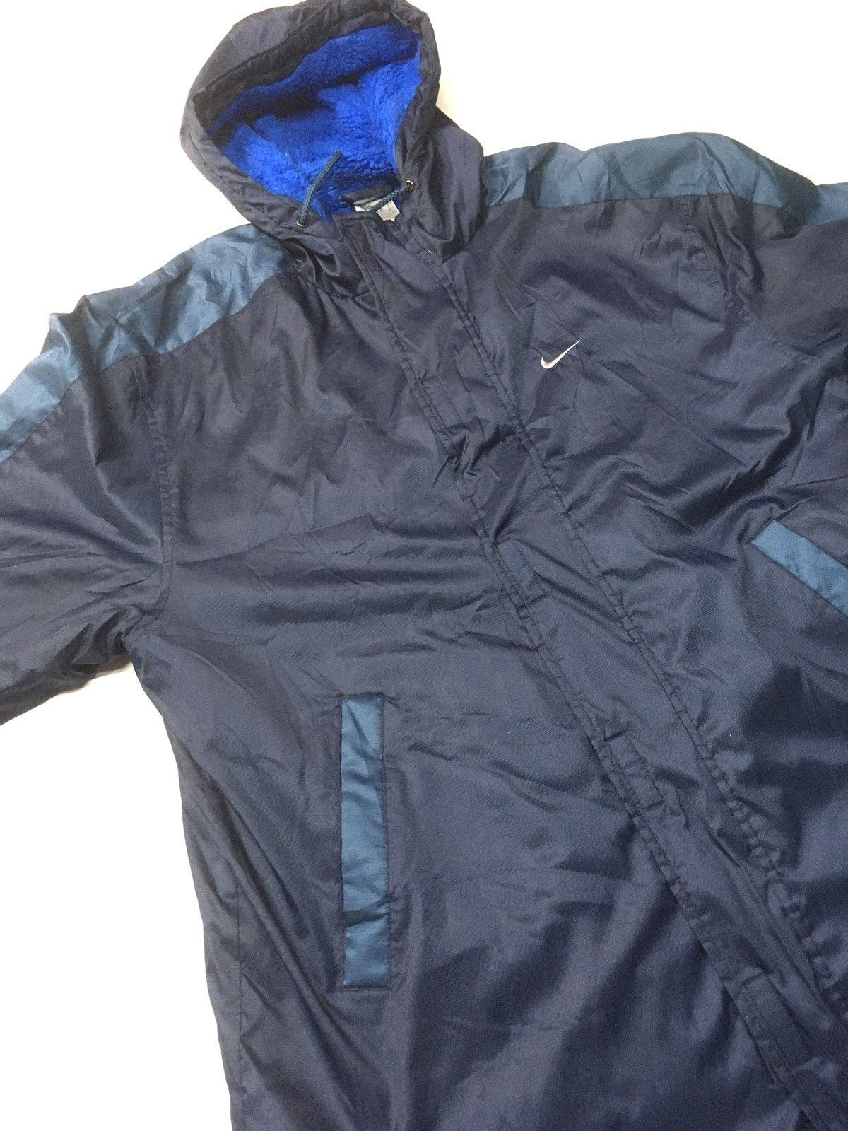 Nike × Vintage Vintage Nike big logo embroidery long jacket Size US XL / EU 56 / 4 - 7 Thumbnail