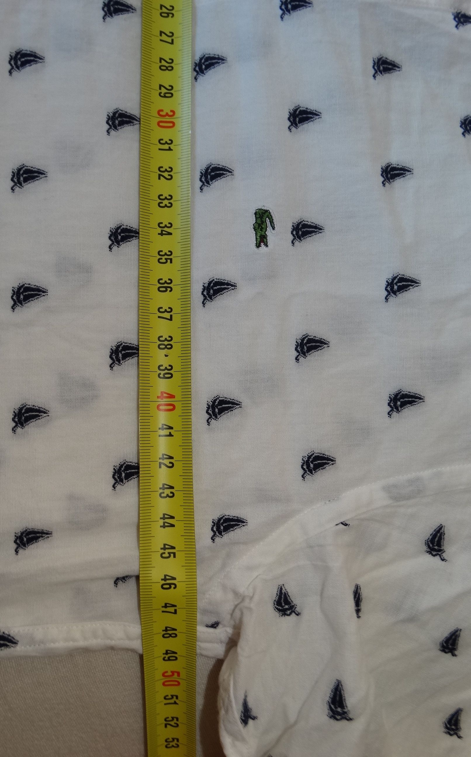 Lacoste I7 Lacoste boats print monogram shirt white m 2 Size M / US 6-8 / IT 42-44 - 3 Thumbnail