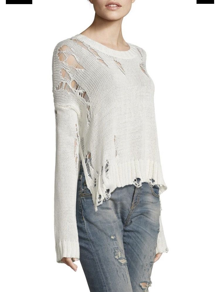 R13 Cotton shredded Sweater. Medium Size M / US 6-8 / IT 42-44 - 11 Thumbnail