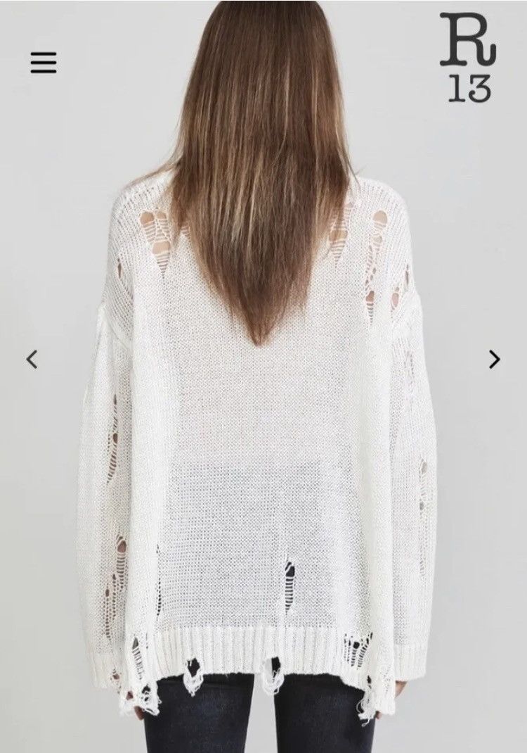 R13 Cotton shredded Sweater. Medium Size M / US 6-8 / IT 42-44 - 3 Thumbnail