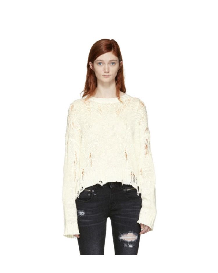 R13 Cotton shredded Sweater. Medium Size M / US 6-8 / IT 42-44 - 15 Thumbnail