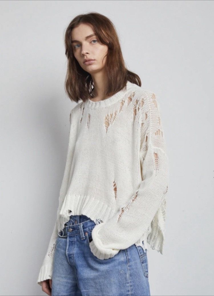 R13 Cotton shredded Sweater. Medium Size M / US 6-8 / IT 42-44 - 18 Thumbnail