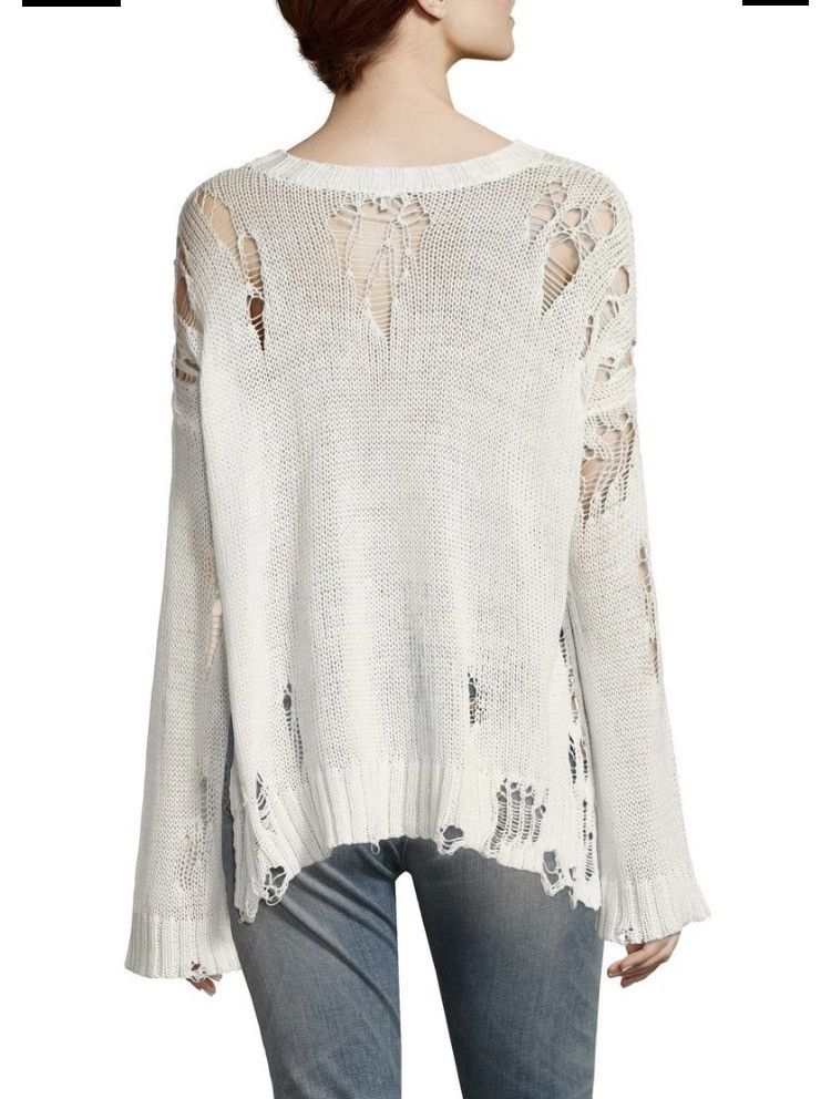 R13 Cotton shredded Sweater. Medium Size M / US 6-8 / IT 42-44 - 12 Thumbnail