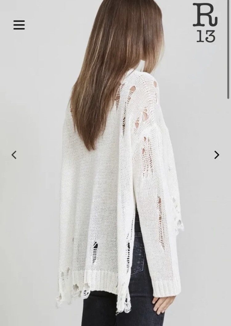 R13 Cotton shredded Sweater. Medium Size M / US 6-8 / IT 42-44 - 8 Thumbnail