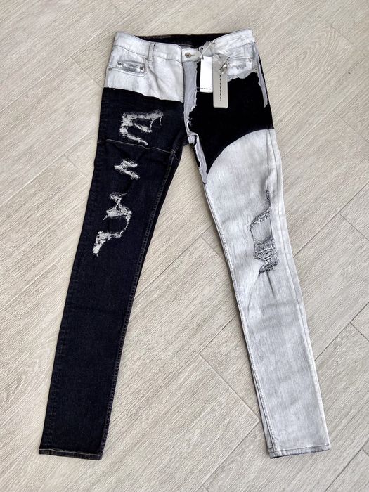 Rick Owens NEW 🔥 TYRONE COLLAGE PATCHWORK HAND PAINTED DENIM