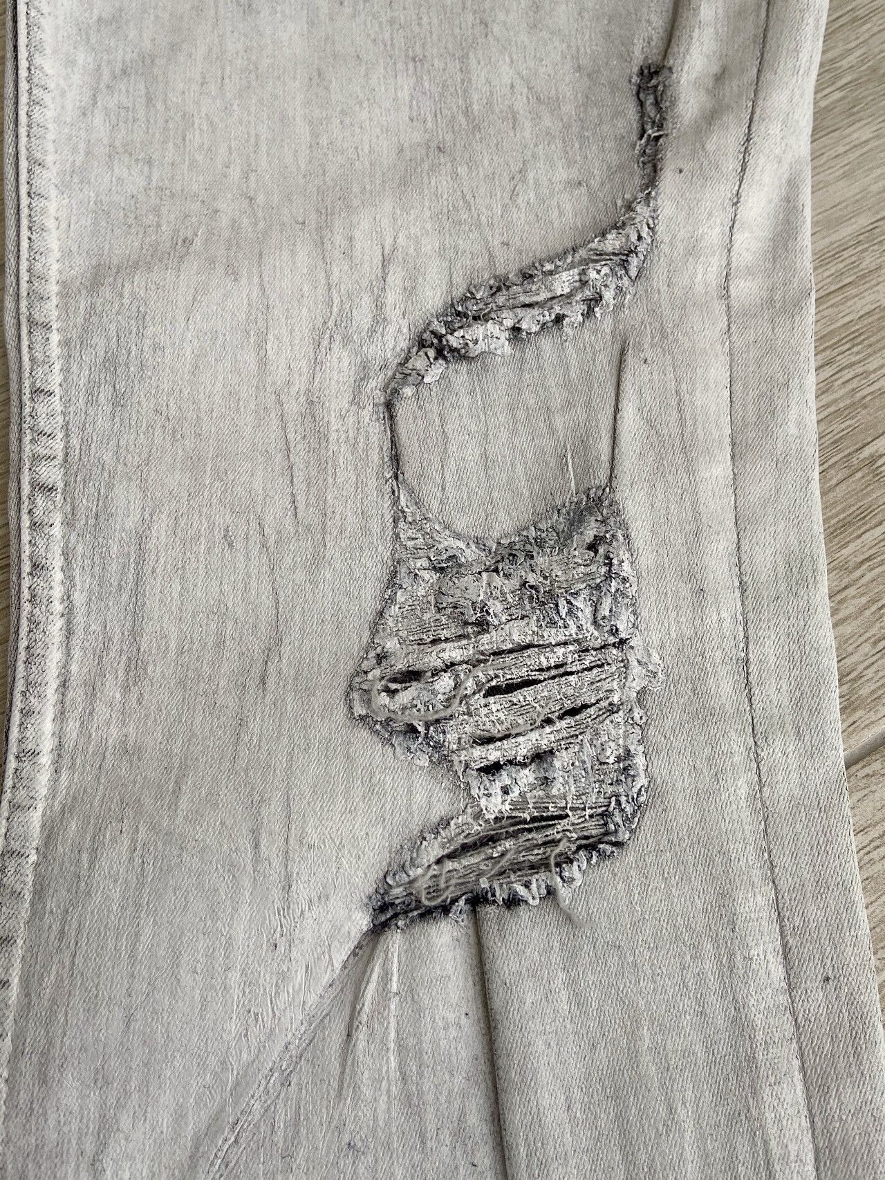 Rick Owens × Rick Owens Drkshdw NEW 🔥 TYRONE COLLAGE PATCHWORK HAND PAINTED DENIM CARTI ASAP Size US 30 / EU 46 - 4 Thumbnail