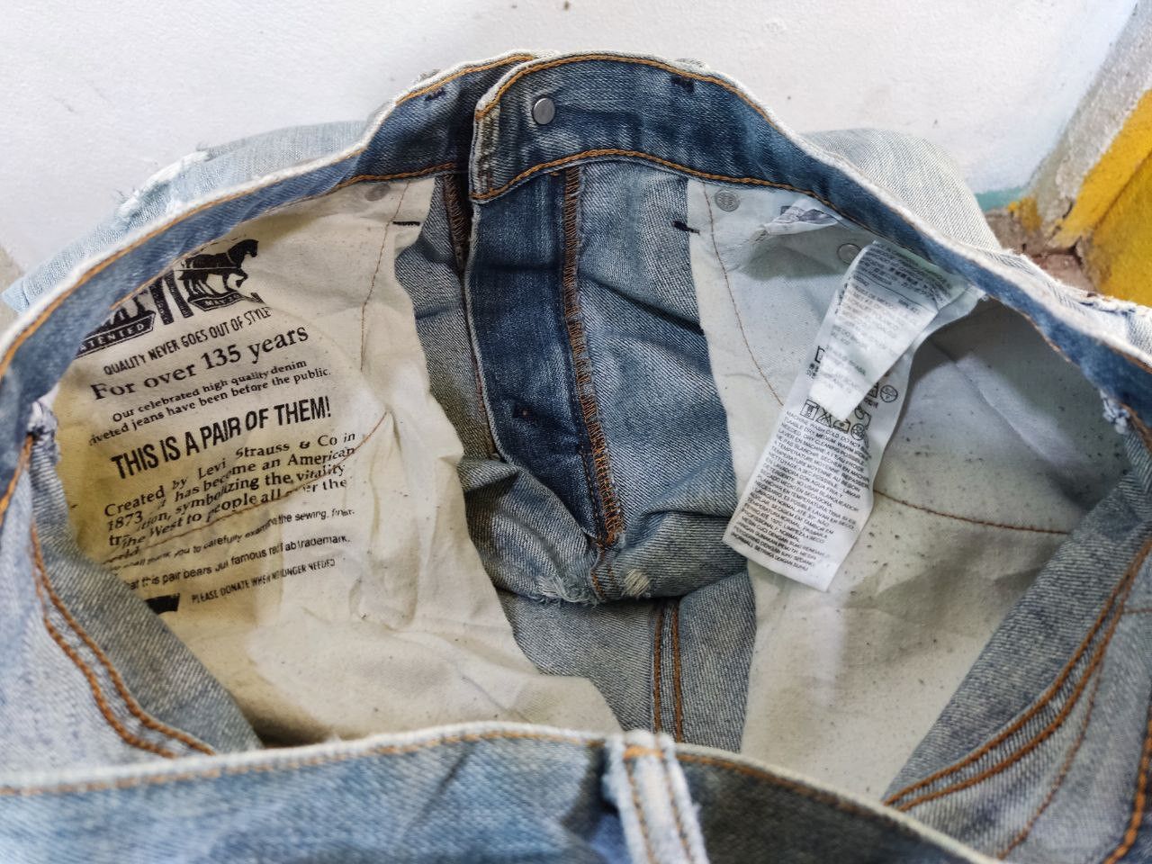 Levi's levis 559 straight cut distressed denim Size US 36 / EU 52 - 4 Thumbnail