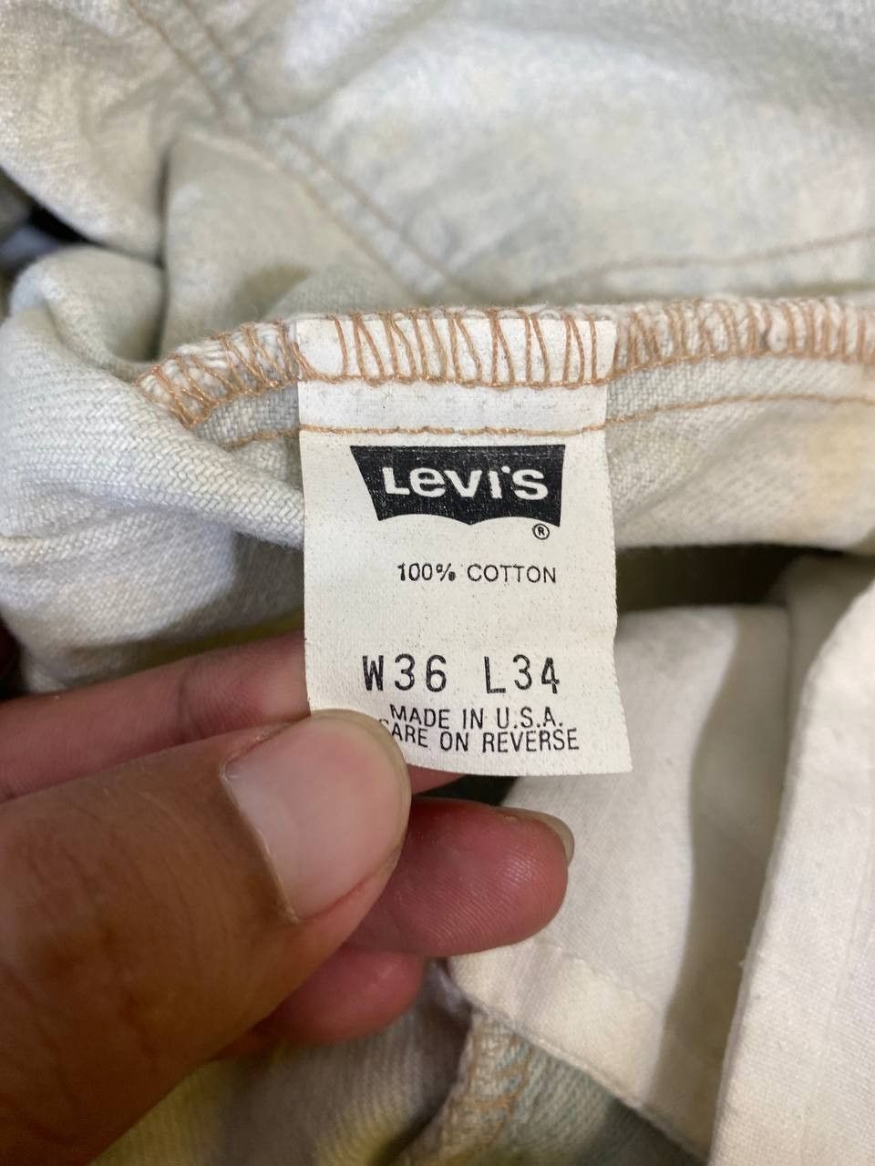 Levi's vintage levis 550 irregular acid wash denim Size US 35 - 12 Thumbnail