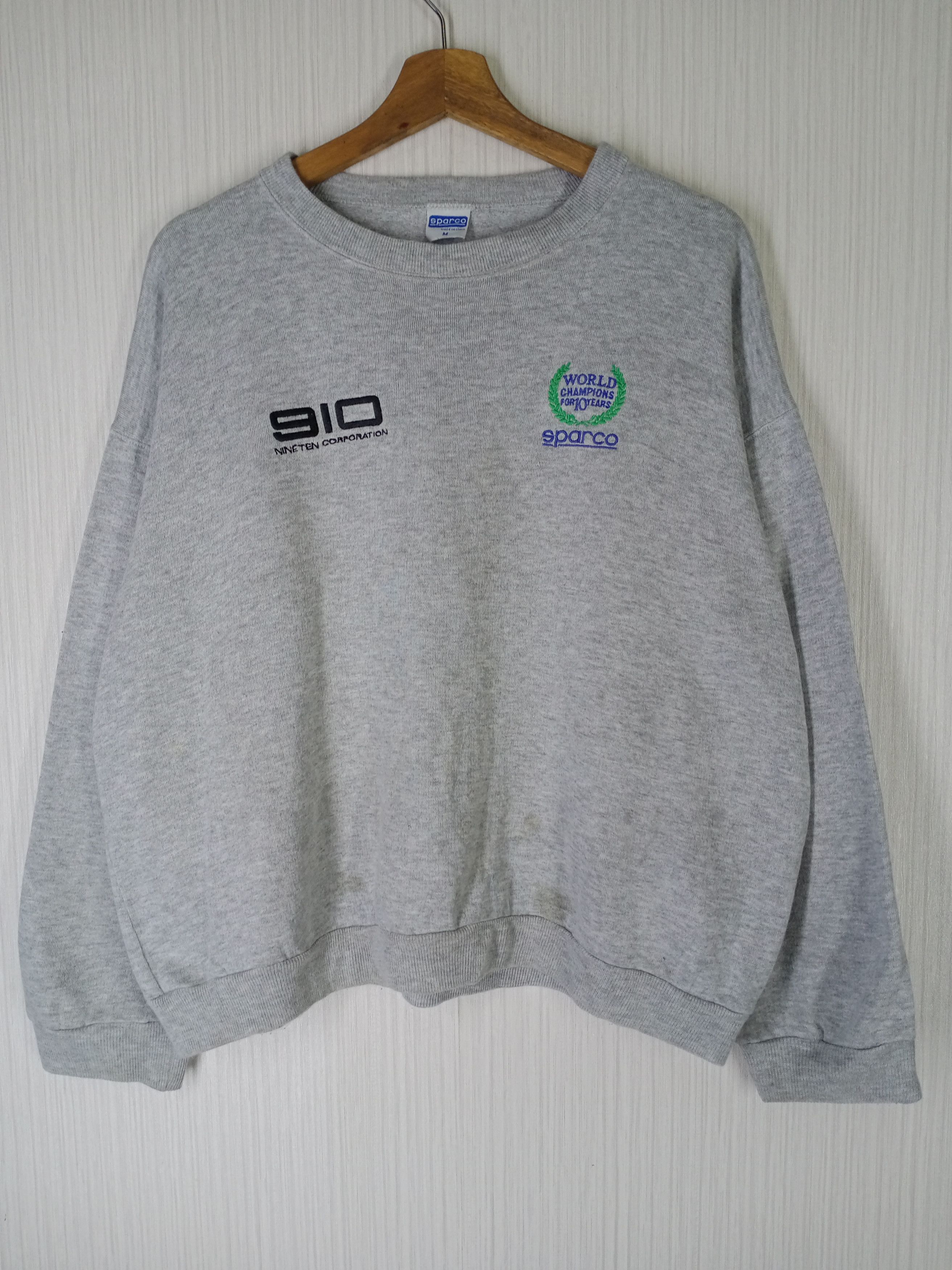 Gear for Sports Rare Vintage Sparco World Champion Sweatshirt Size US M / EU 48-50 / 2 - 2 Thumbnail