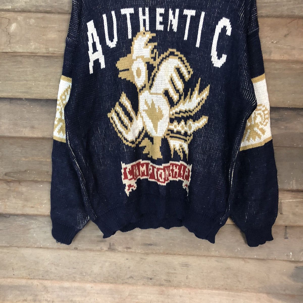 Homespun Knitwear DL Inter State authentic championship vintage Knitwear #6860 Size US L / EU 52-54 / 3 - 3 Thumbnail