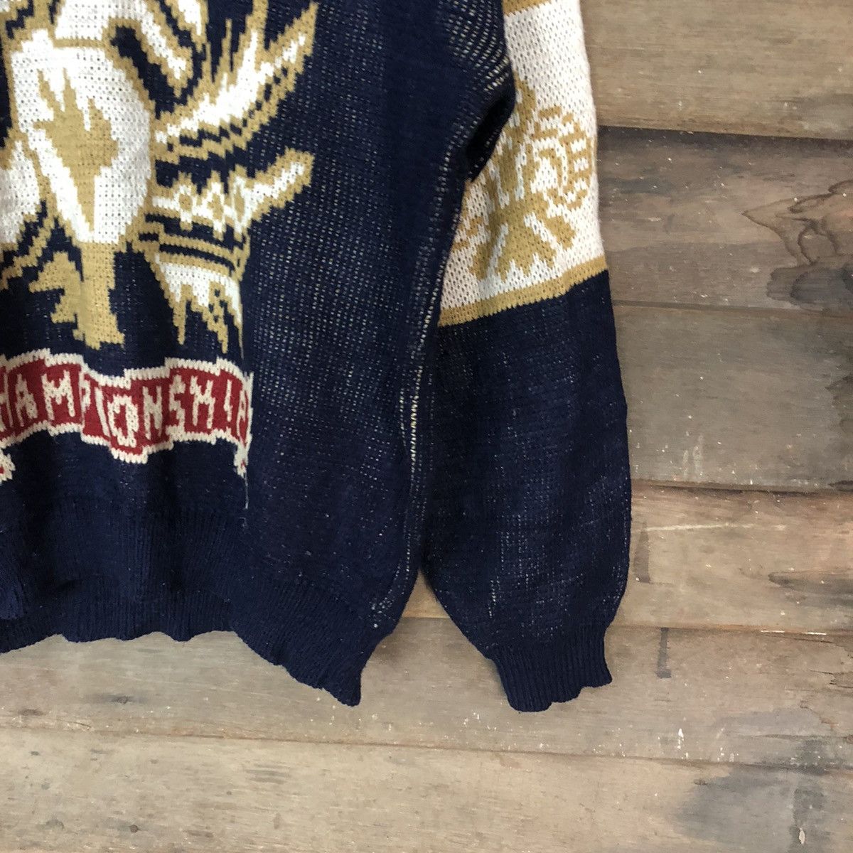 Homespun Knitwear DL Inter State authentic championship vintage Knitwear #6860 Size US L / EU 52-54 / 3 - 5 Thumbnail
