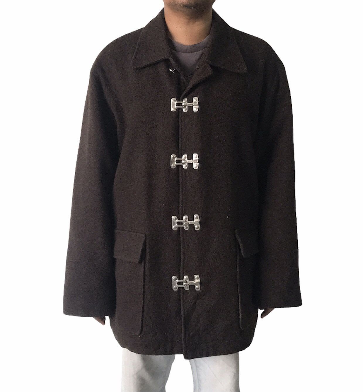 Hysteric Glamour 💥Rare Hysteric Glamour Blend Wool Coat Metal Hook