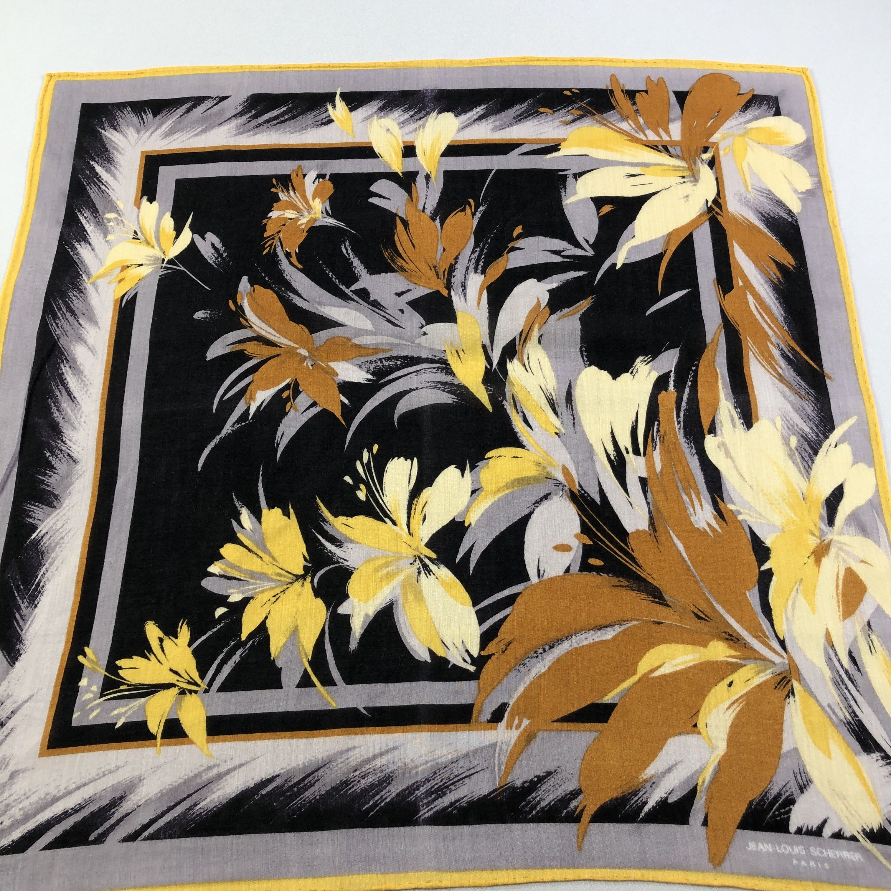 Jean-Louis Scherrer Jean Louis Scherrer Handkerchief Neckerchief Bandana H2058 Size ONE SIZE - 6 Thumbnail